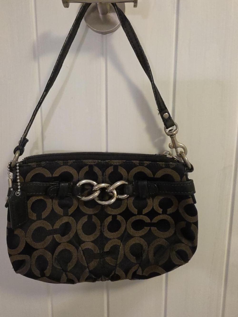 Coach Signature C Mini Shoulder Bag Black Brown